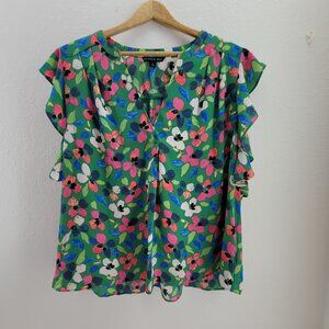 Zac & Rachel Women Pleated front popover Blouse